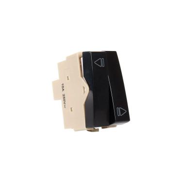 Imagem de Módulo Interruptor Duplo Pulsador Reversível para Persianas Elétricas MarGirius Sleek 10A Ebony