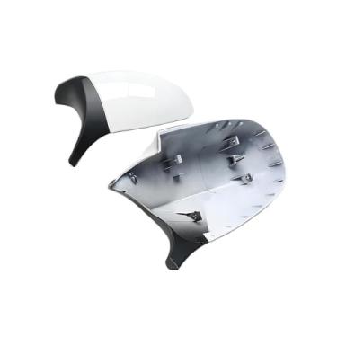 Imagem de Capas de espelho retrovisor lateral de substituição compatíveis com E90 E91 E92 E93 3 Series LCI M Style ABS White Casing Shell(3 Series E90 09-12)
