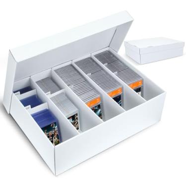 Imagem de ULTRGEE 1 Pack Trading Card Storage Box - 5 Rows Graded Card Case holds 220 PSA Slab Cards, Cardboard Holder Organizer Boxes with Dividers for Sport Cards