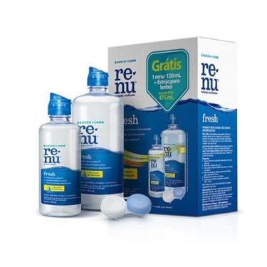 Imagem de Kit renu fresh solução 355ml + solução com 120ml + estojo para lentes 