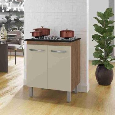 Imagem de Balcão Para Cooktop Jade 4 Bocas - Savana/Off-White - Moblis