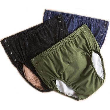 Imagem de Fraldas De Algodão Respiráveis Não São Molhadas E à Prova De Vazamentos Calças De Incontinência De Algodão Para Adultos Roupa íntima Protetora Para Incontinênc, 3 Pieces, L