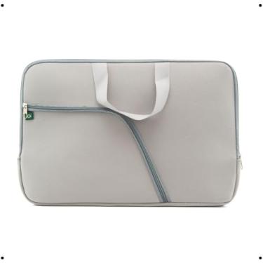 Imagem de Capa Case Luva Para Notebook Cinza14,1 Polegadas, com Bolso, Impermeável, Anti-impacto e Bem Reforçada. - MGA Store