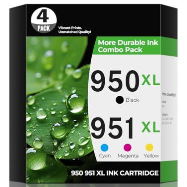 Imagem de Cartuchos de tinta 950XL 951XL OfficeJet Pro 8600 8610 8620 Tinta compatível com HP 950 951 XL Pacote combo de cartuchos de tinta HP950XL HP951XL Tinta de impressora para OfficeJet Pro 8100 8630 8660