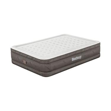Imagem de Cama Colchão Inflável Casal Até 350kg Fortech Queen Com Bomba Embutida 220V + Bolsa Bestway