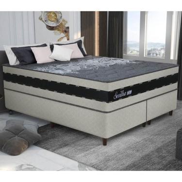Imagem de Cama Box Conjugado King com Colchão (193x73x203) Sevilha Gazin CR35358
