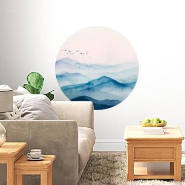 Imagem de Adesivo Lavável Decorativo Círculo Aquarela 13 Para Parede De Ambientes Criativos Ou Comerciais