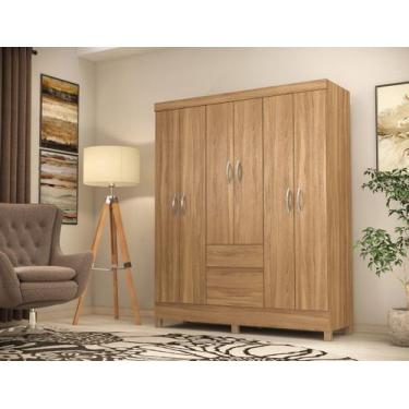 Imagem de Guarda - Roupa Casal Flash II - 06 Portas - Amêndola Touch - Demobile