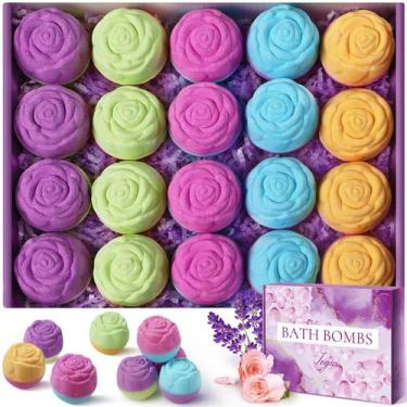 Imagem de Bath Bombs Ingici, 20 unidades de óleos essenciais naturais feitos à m