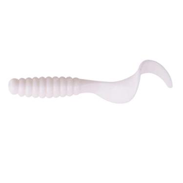 Imagem de ZZTWER 10 iscas artificiais, iscas de pesca de silicone macio 4,8 cm 1,2 g Worm Jigging Wobblers Shrimp Fishy Smell Additive Tackle