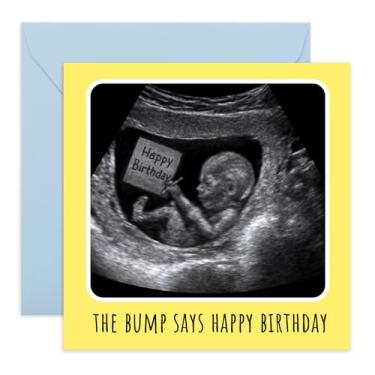 Imagem de Cartão de aniversário surpresa – Ultrassom – Cartão divertido de revelação de bebê para gravidez para pai, mãe, avô, tia, tio, esposa, marido, namorado, namorada, noivo, ele, ela – grávidas
