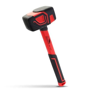 Imagem de HOUSERAN Martelo, martelo de borracha, martelos de 290 ml, martelo macio, martelos de borracha, martelos de borracha para marcenaria, pisos, artesanato, fabricação de joias, vermelho e preto (307 g)