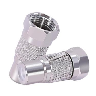 Imagem de CNARIO 2 peças F macho para RCA fêmea tipo F para conector RCA adaptador de vídeo TV acoplador conversor para Atari 2600 TV/7800 Sega/Coleco/Commodore Game System