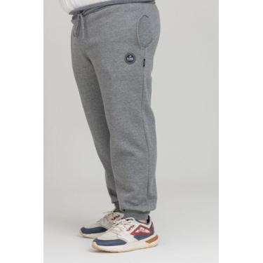 Imagem de Calça De Moletom Masculina Casual Plus Size G1 G2 G3 Flero, Cinza blac