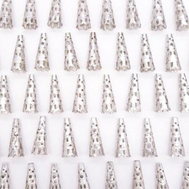 Imagem de Miçanga Tulipa Chapéu Metal Níquel 4x9x22mm 10pçs 6g - Macall