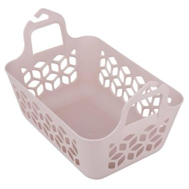 Imagem de Cesto Organizador de Prendedor de Roupa Multiuso Lavanderia Cor:Capuccino