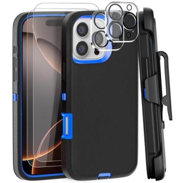 Imagem de Capa para iPhone 16 Pro de 6,3" com clipe de cinto e coldre - GYJ