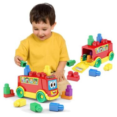 Imagem de Brinquedo Ônibus De Montar Blocos Infantil Educativos Dismat, Carrinho