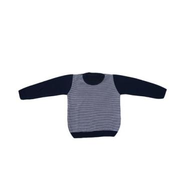 Imagem de Blusa Infantil Suéter Tricô Azul Marinho - Kowak, Marinho, P