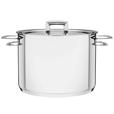 Imagem de Caldeirão Tramontina Brava 20 cm 4,6 L em Aço Inox Fundo Triplo com Tampa Plana e Alças 62405200