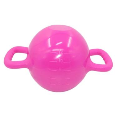Imagem de YIJU Kettlebell com água, Kettlebell portátil para ioga e fitness, fácil de usar, treinamento de força profissional com alça dupla, Rosa
