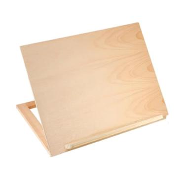 Imagem de MotiveTech Cavalete de mesa para desenho, para pintores, de madeira, ajustável, para artista, para esboços, leve, portátil, para pintura de receitas, para, Cavalete Único
