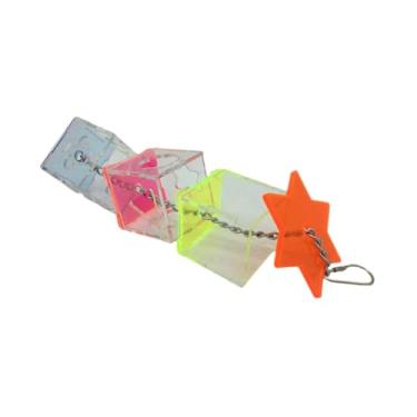 Imagem de WeiLaiKeQi Brinquedo para forrageiro, transparente, engraçado, multicamadas, interativo, pendurado, gaiola, acessórios para calopsita, periquito,