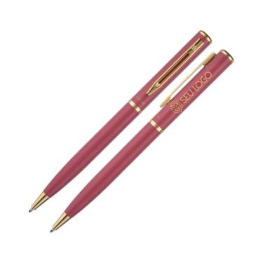 Imagem de Caneta Personalizada Presente Crown Capricci Luxo Esferográfica Nome Logo Gravação Laser (Nude)