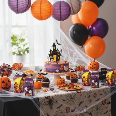 Imagem de 30 Caixinha Milk Decoração Halloween Kit Festa infantil lembrancinha Aniversario