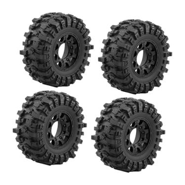 Imagem de oshhni 4 rodas pneus 12 mm, 14 mm, 17 mm adaptador incluído modelo faça você mesmo peças de reposição substituição profissional resistente faça você mesmo, Preto