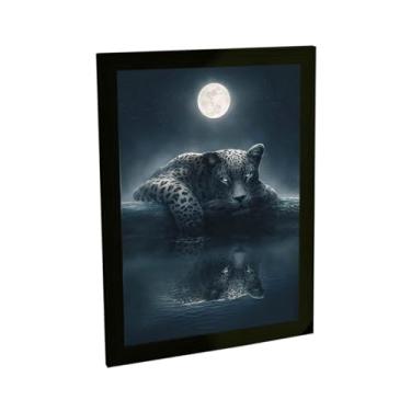 Imagem de Quadro Decorativo A2 Animais Tigre Ao Luar Decoração Poster