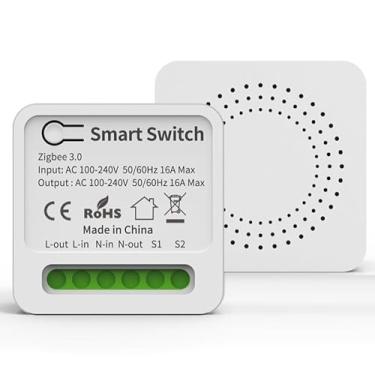 Imagem de Interruptor inteligente sem fio Zigbee, controle unidirecional