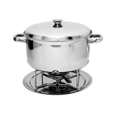 Imagem de Panela Rechaud Aço Inox C/Banho Maria 5,7 Litros Plátanos Brinox