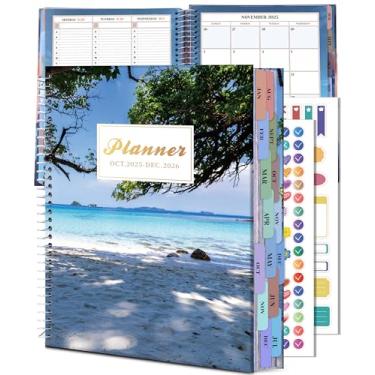 Imagem de CAGIE Agenda 2025-2026 mensal (25 de outubro a 26 de dezembro), agenda acadêmica de 15 meses 21,6 cm x 28 cm, agenda diária grande com horário horário, guia mensal, encadernação em espiral, marcador