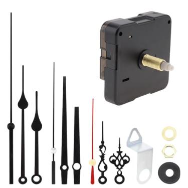 Imagem de MovFlax Mecanismo de movimento silencioso do relógio operado por bateria de quartzo para reparo de relógio/DIY com 3 pares de ponteiros pretos (preto, 23 mm (15/40.6 cm) comprimento do eixo-15 mm