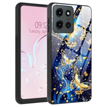 Imagem de Capa para Motorola Moto G 5G 2025, traseira de vidro líquido e bordas macias de TPU, aderência lateral antiderrapante, proteção contra quedas, ajuste fino, carregamento sem fio compatível com Moto G