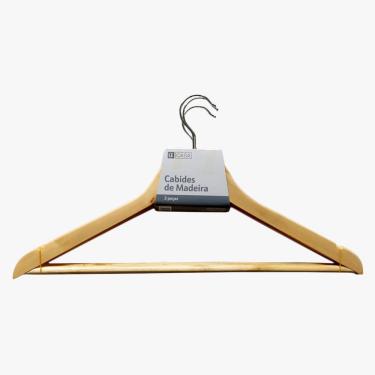 Imagem de Conjunto de Cabides em Madeira Cazza Native com 3 Peças