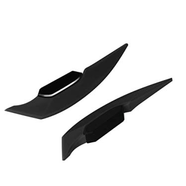 Imagem de ZJchao Carenagem de Motocicleta, Asa de Spoiler Universal Motocicleta Lateral Aerodinâmico Asa Spoiler de Fibra de Carbono Com Design Elegante para Todas As Bicicletas Elétricas, ATV (Preto)