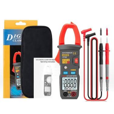 Imagem de Alicate Amperímetro Digital Profissional Aneng ST183 com NFe e Display