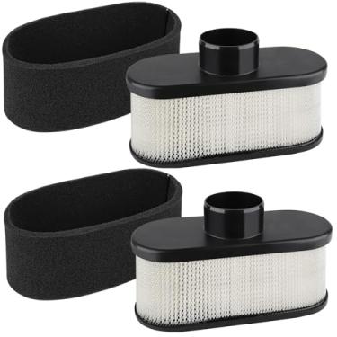 Imagem de Ferilter Filtro de ar 11013-0752 para Kawasaki FR730V FR691V FR651V 22hp 23hp 24hp motor 11013-7049 filtro de ar para Husqvarna Cub Cadet Toro Zero Turn cortador de grama trator – pacote com 2