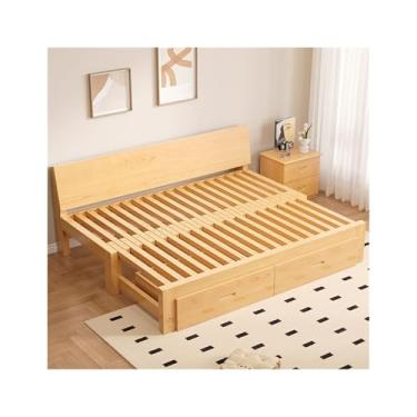 Imagem de Sofá-cama dobrável Sofá-cama com gaveta dobrável, multifuncional, puxador para sala de estar e deslizante retrátil em madeira maciça(Médio)
