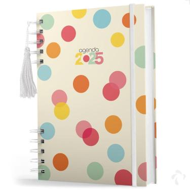 Imagem de Agenda 2025 Coleção Happy Com Capa Dura Círculos Colors
