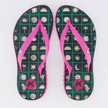 Imagem de Chinelo Kenner Ibiza Sand Feminino Preto e Rosa, 35