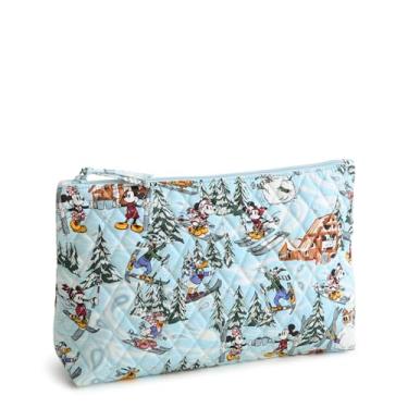 Imagem de Vera Bradley Bolsa grande Disney de algodão premium, Ski Weekend Mickey and Friends