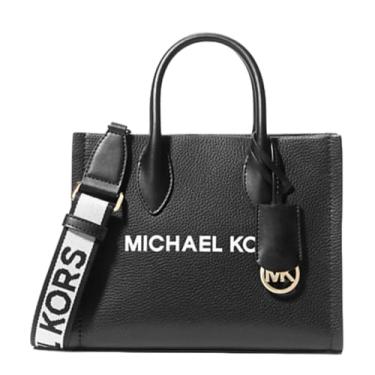 Imagem de Michael Michael Kors Bolsa tiracolo Mirella pequena de couro granulado, Preto, Small