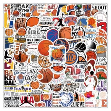 Imagem de 100PCS Basketball Stickers for Scrapbooking Vinyl Waterproof Stickers for Water Bottle Laptop Skateboard Guitar Perfect for Basketball Team Lovers Kids Teens Christmas Stocking Stuffers for Boys Girls