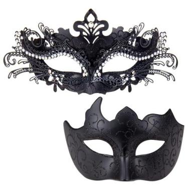 Imagem de MYSEUNI: Casais negros mascaram máscaras venezianas de strass