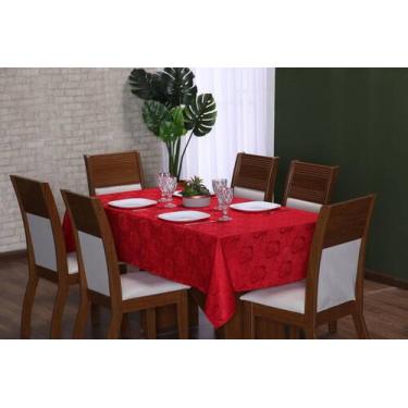 Imagem de Toalha de Mesa Jacquard Lisa - 4 Lugares 1,5 x 1,4 m - Olizonit, Verme