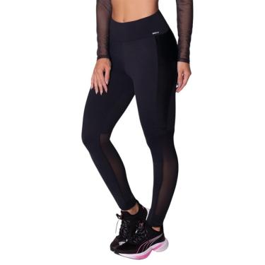 Imagem de Calça Legging Selene Com Recorte Tule Feminina