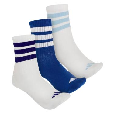 Imagem de Kit 3 Pares De Meias Adidas Crew Cano Médio Juvenil